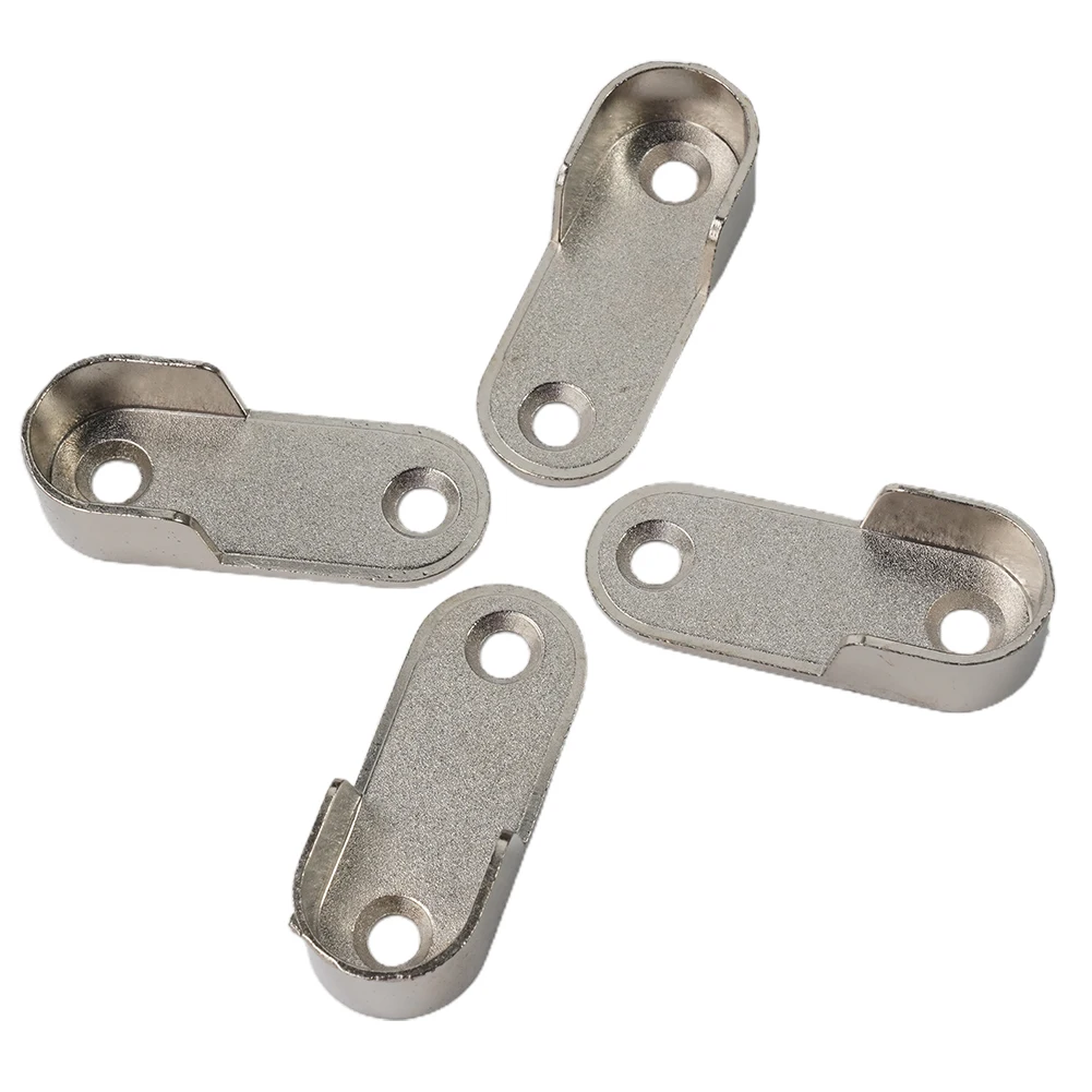 2/4/8pcs Home Closet Brackets Cloth Holder Thickening Holder Wardrobe Zinc Alloy 47*19*2mm Closet Rod Pole&Bracket