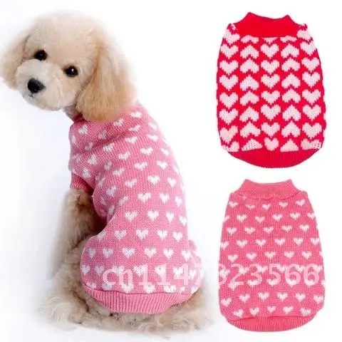 Dog Cat Clothes Winter Warm Cat Sweater Clothing Chihuahua Yorkie Pug Knited Puppy Outfit Pet Pullover Apparel