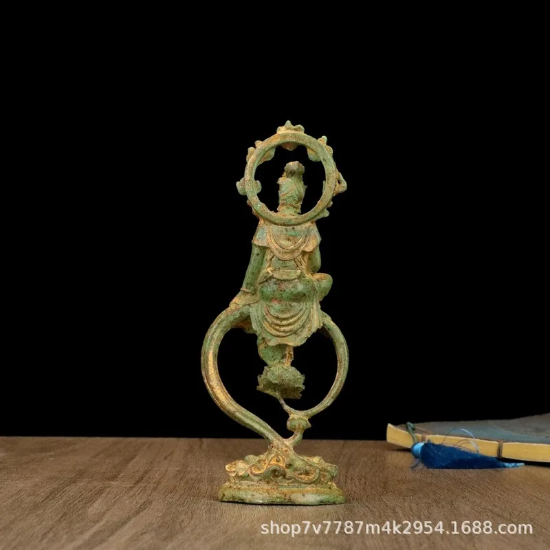 Brass alloy craft statue of Guanyin Buddha for home decoration