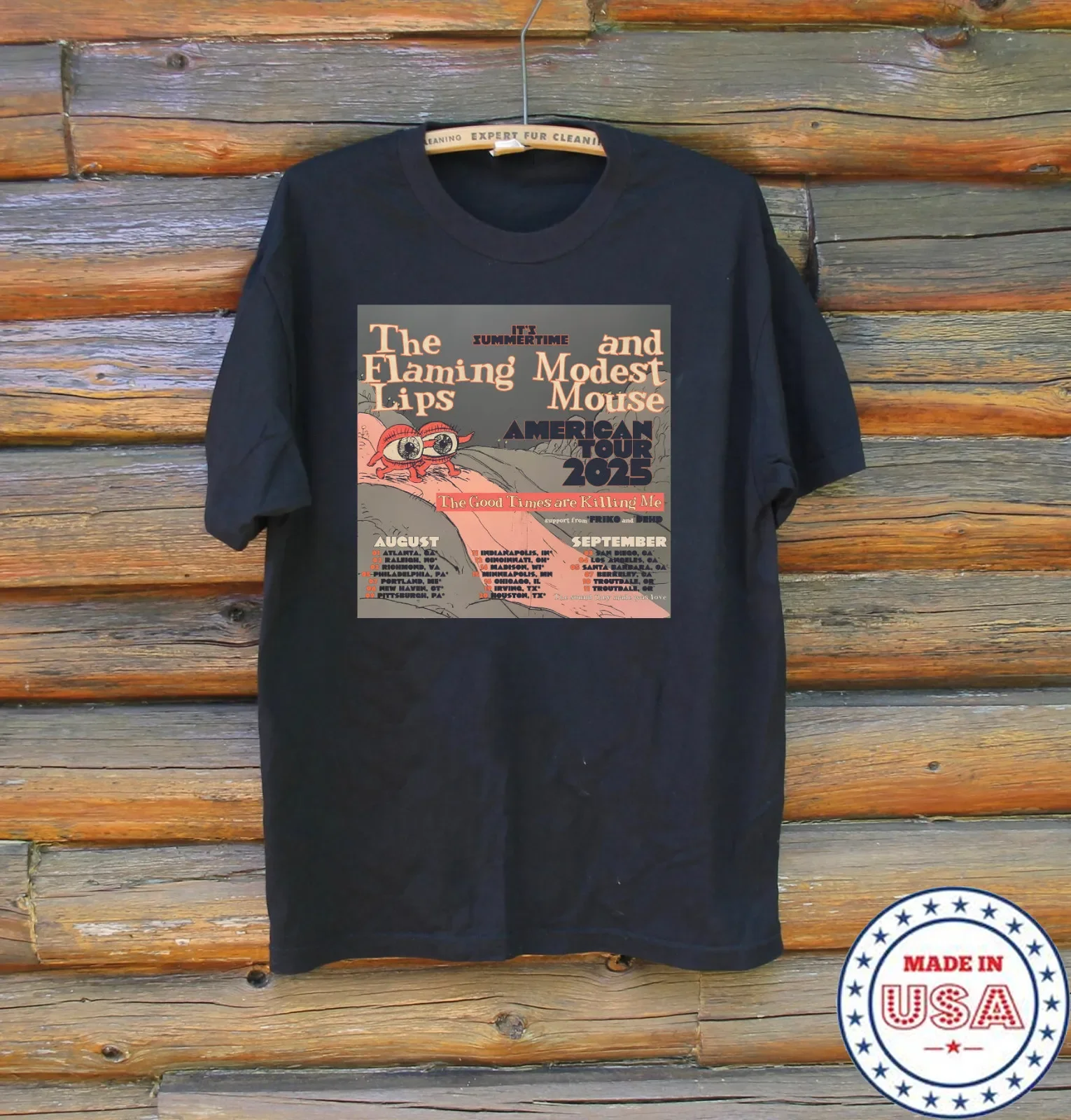 Modest Mouse and The Flaming Lips America Tour T Shirt Full Size S-5XL