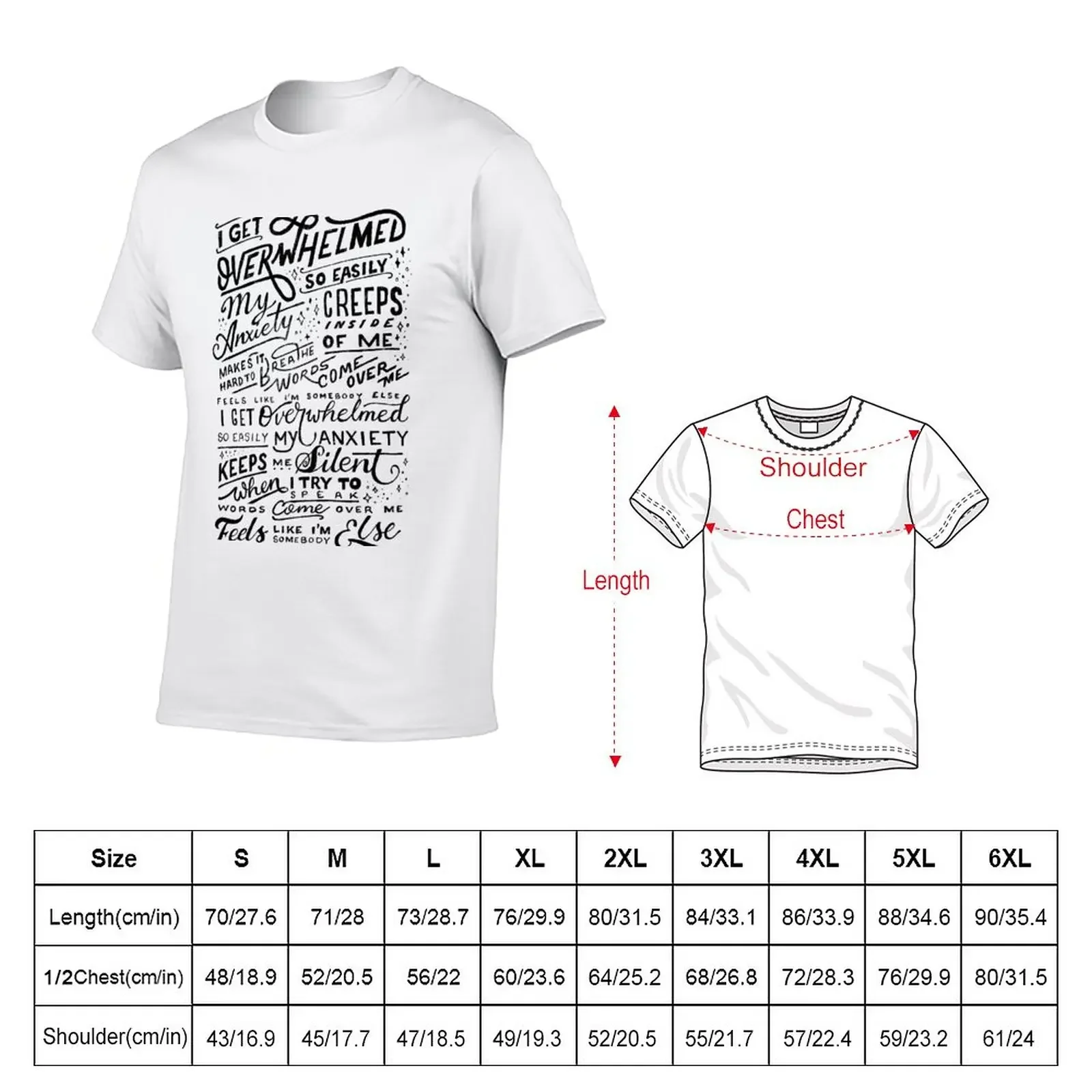 New Overwhelmed T-Shirt shirts graphic tees vintage clothes black t shirts quick-drying t-shirt heavy weight t shirts for men