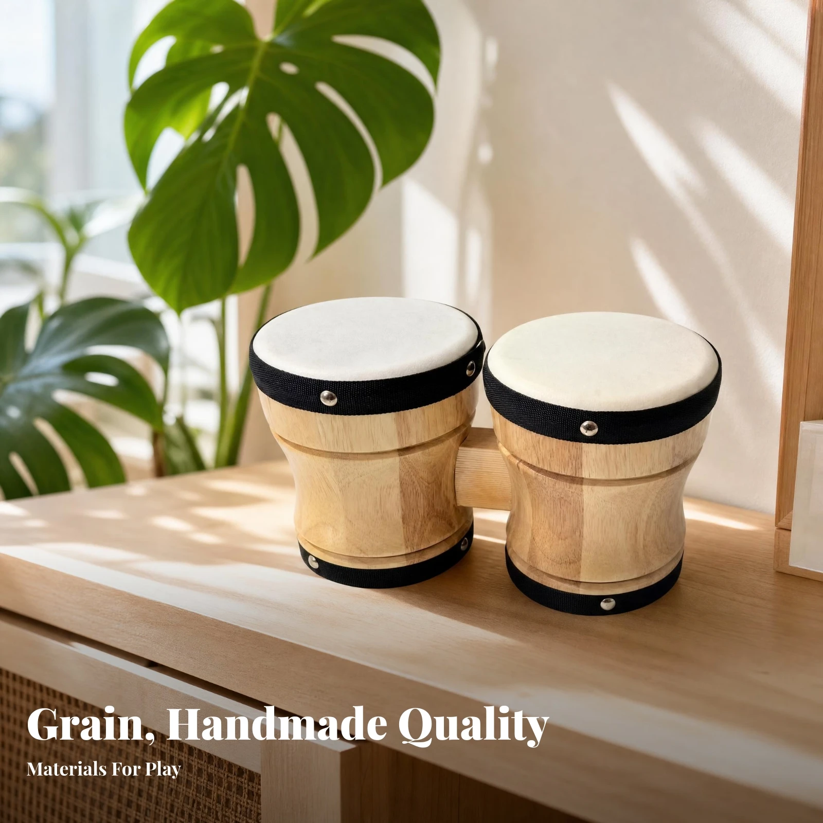 木製ボンゴ メタルリベット コンパクトサイズ ボンゴペアセッ - Bongo Drum Set のレビューと価格