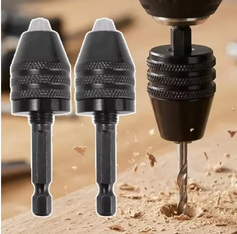 1PC Mini Keyless Chuck Electric Drill Bit Adapter 0.3mm-8.0mm Collet Converter 1/4