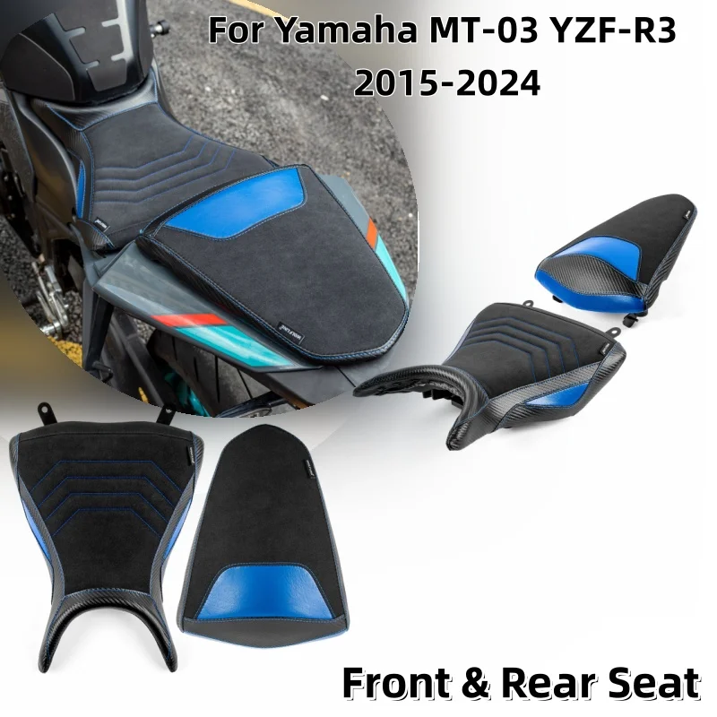 

Motorcycle Front Driver Comfort Seat Rider Saddle Solo Cushion Pillion Pad For Yamaha MT-03 YZF-R3 2015-2020 2021 2022 2023 2024