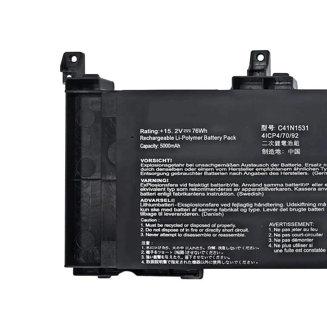 New Marvenho 76Wh 15.2V 5000mAh C41N1531 0B200-01940100 Laptop Battery For Asus ROG GL502VS GL502VY Series