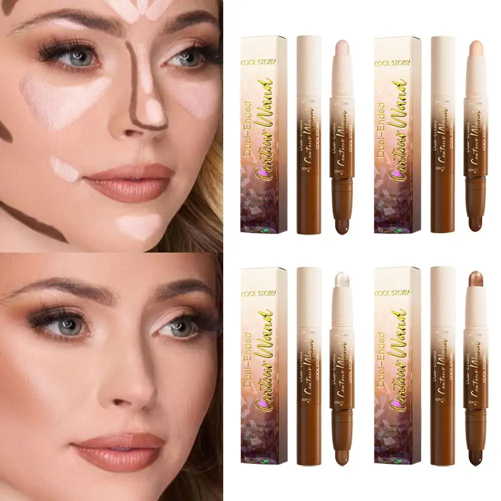 Nude & Beige Cream Contour Stick Face Body Makeup Dual In Cream 2 Ended Contouring Makeup Stick Concealer 1 K8P3