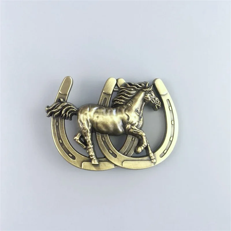 

Antique Bronze Plated Horse Horseshoe Western Belt Buckle also Stock in US Gurtelschnalle Boucle de ceinture BUCKLE-WT088AB