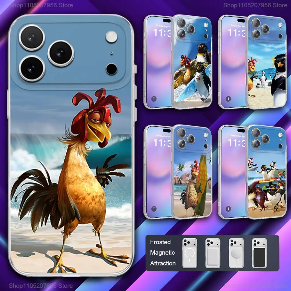 

S-Surfs Up J-Joe Chicken Phone Case For iPhone 11,12,15,14,13,17,16,Pro,Plus,E,Max,Air,Mini Magnetic Frosted Cover