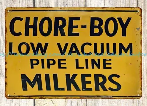 Chore Boy Milkers Country Farm House metal tin sign dorm room wall art