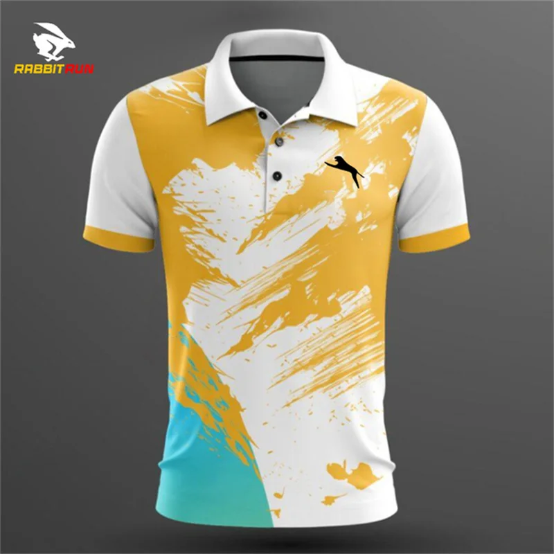 

Fashionable and Versatile Men's Polo Shirt Golf Tennis Sports Shirt Summer Comfortable Breathable Loose Collar Short Sleeved Top