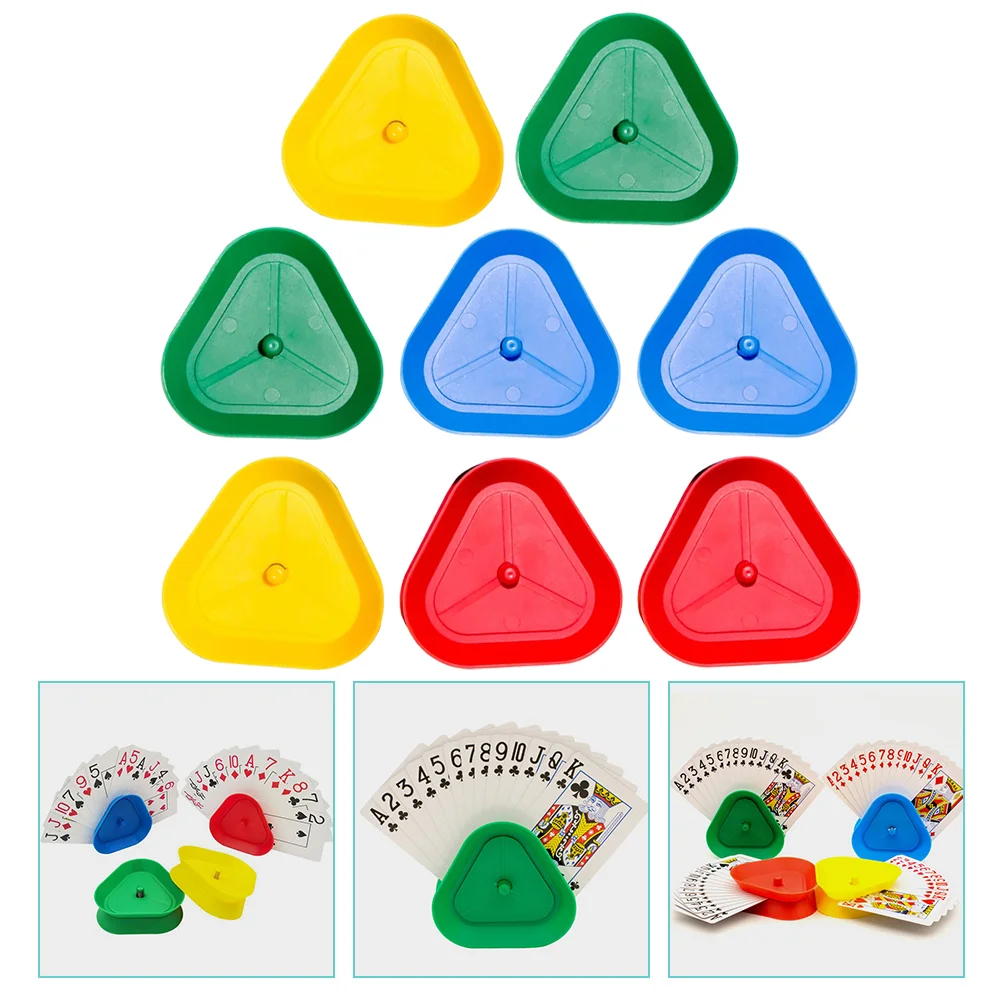 8 Pcs Cards Lazy Clipper Poker Stands Holder Accessories Standing Hands-free Child
