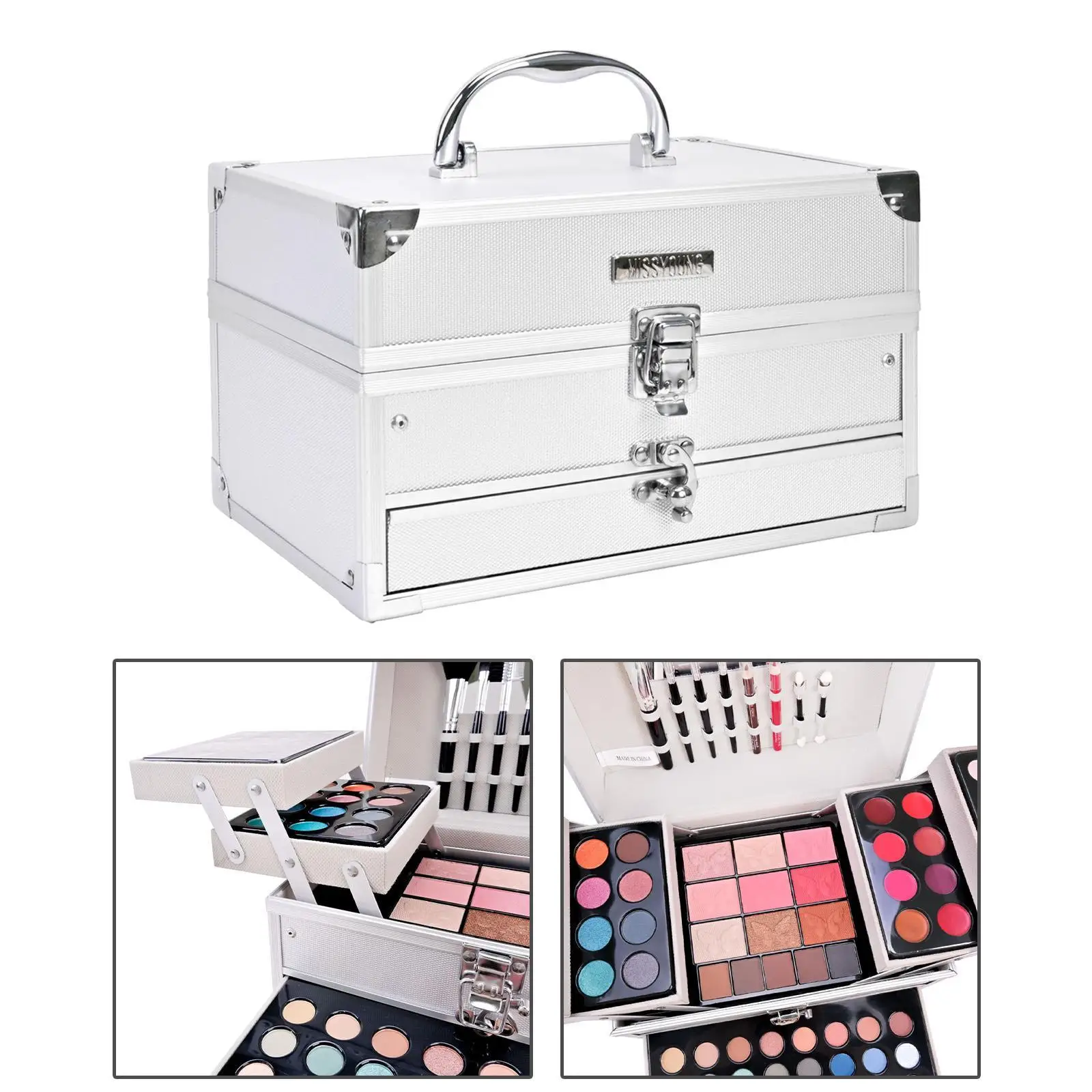 

Eyeshadow Palette Travel Carry Box Gift Set Makeup Set Palette Makeup Kit for Girls Teenagers Women Friends Valentine's Day Gift