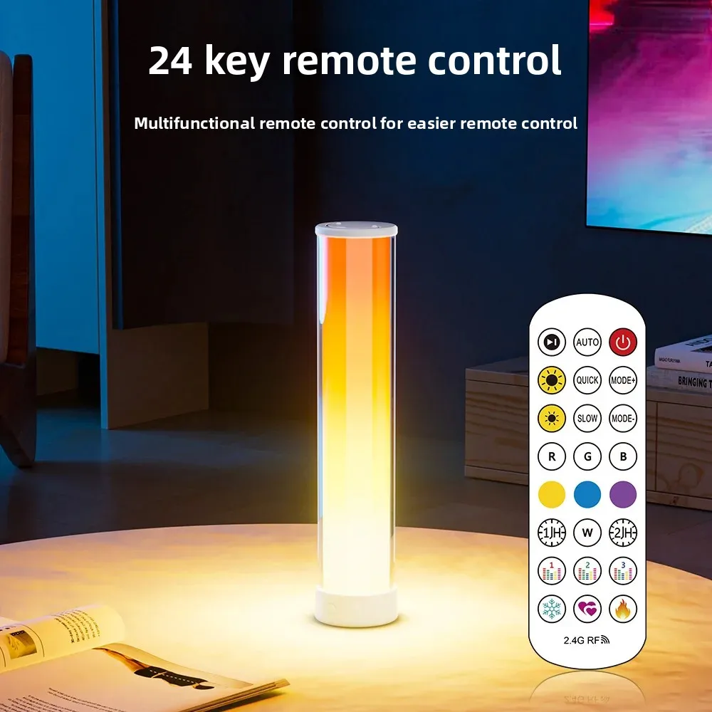 Smart Touch Control Bluetooth Ambient Lamp Dimmable Color Changing Bedside Night Light With 3600mA Large Capacity Battery
