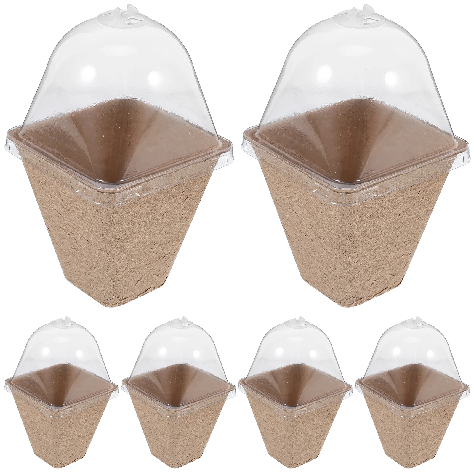 

10Pcs Seedling Cup Biodegradable Nursery Starter Pots Vented Lid Plant Containers for Garden Seedling Starting Planting Small