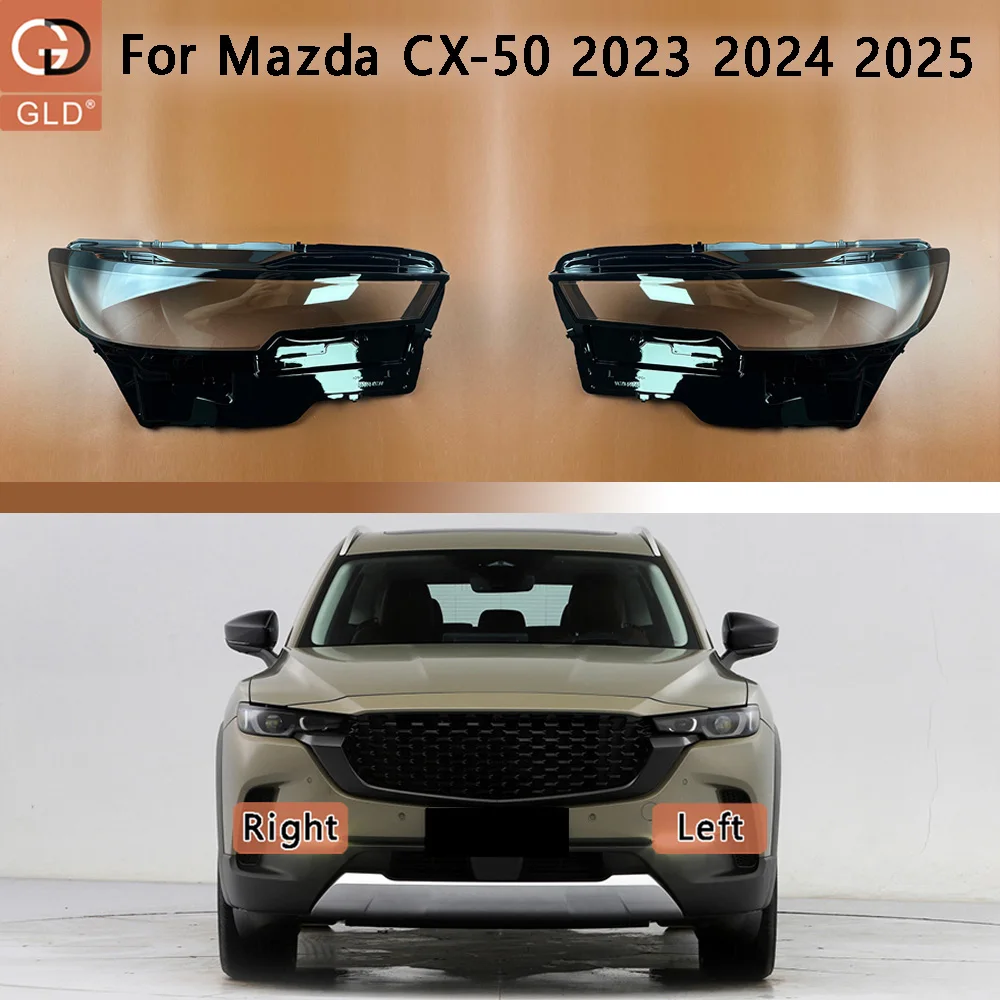 

For Mazda CX-50 2023 2024 2025 Car Accessories Headlight Cover Shade Headlamp Shell Transparent Lampshade Case Lens Plexiglass