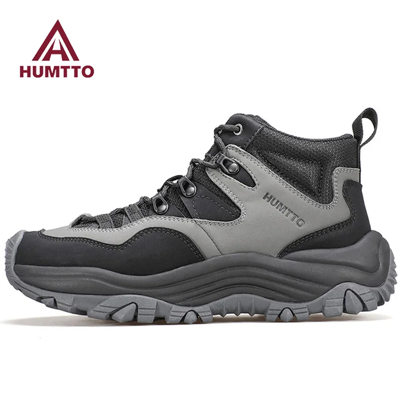 

HUMTTO Hiking shoes Men's waterproof hunting Boots Tactical Desert Combat Ankle trekking Boots Male warm Leather travel Sneakers