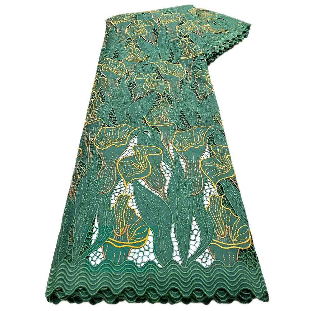 Tessuto di pizzo chiffon africano 2025 Materiale di pizzo di alta qualità Tessuti di pizzo verde africano francese nigeriano per le donne Matrimonio