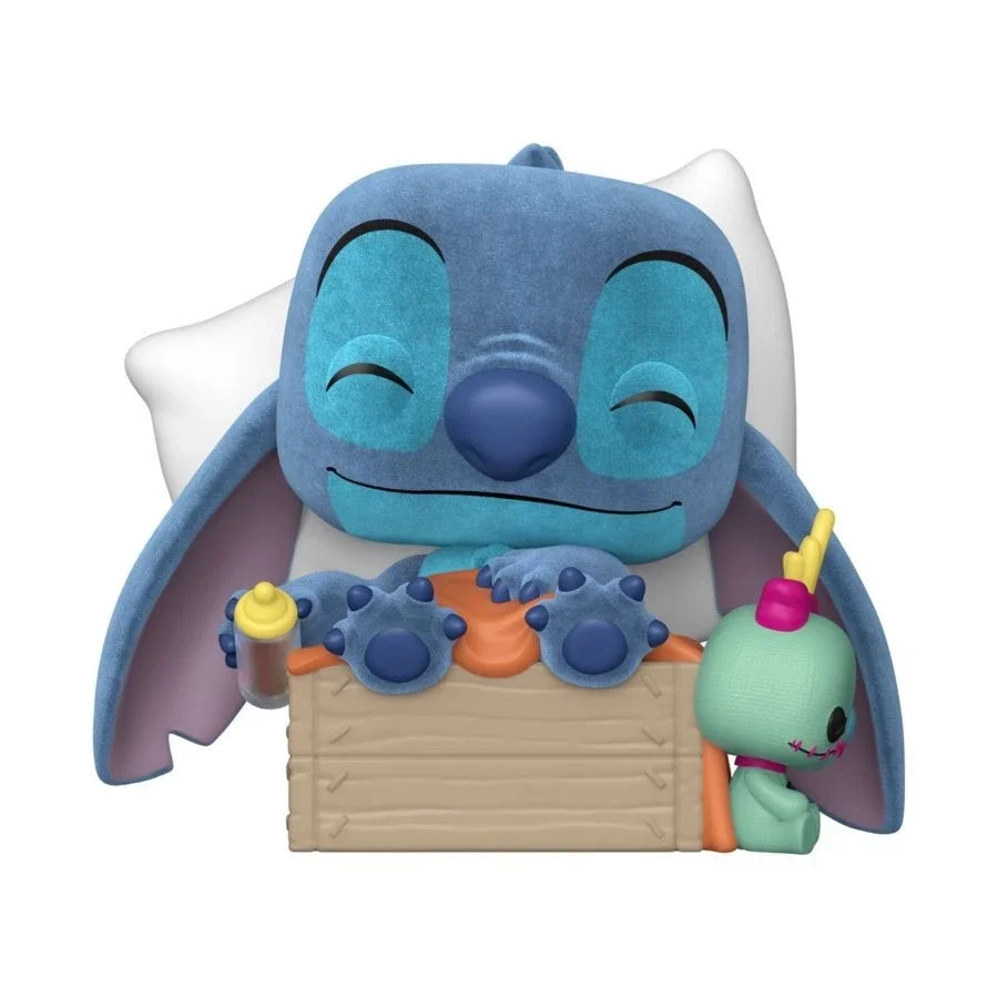 Plus Sleeping Stitch In Box Figure 1607 (Flocked) FUNKO Pop Disney Anime Lilo & Stitch Collectible Limited Edition Toy Gift - Image 7