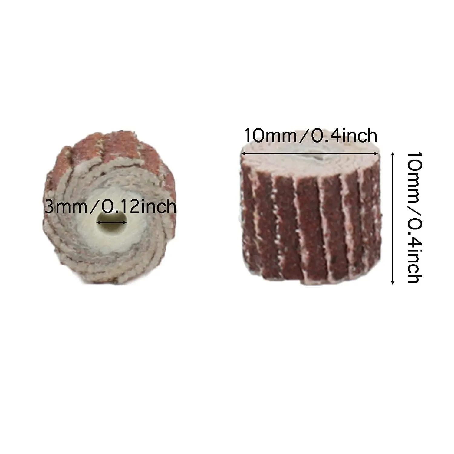 50 pces 10mm abrasivo roda lixadeira conjunto, 80 -600 grit flap lixar roda cabeça disco de moagem com 5 pces 3mmarbor para ferramenta giratória