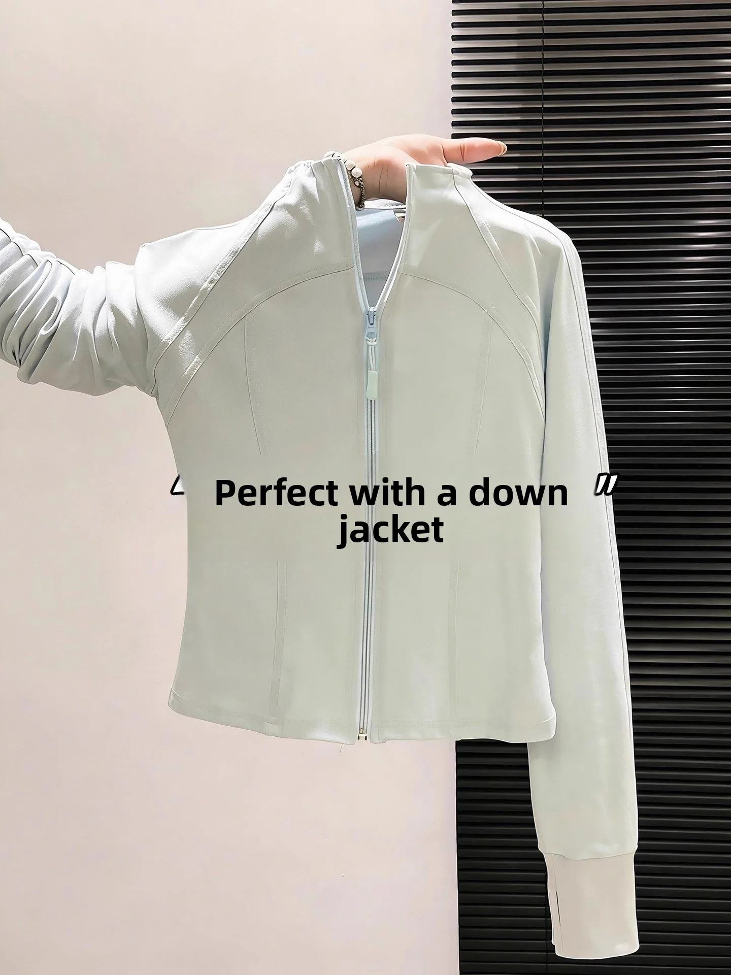 

Женская утепленная куртка на молнии с высоким воротником, приталенная, для повседневной носки, весна-осень