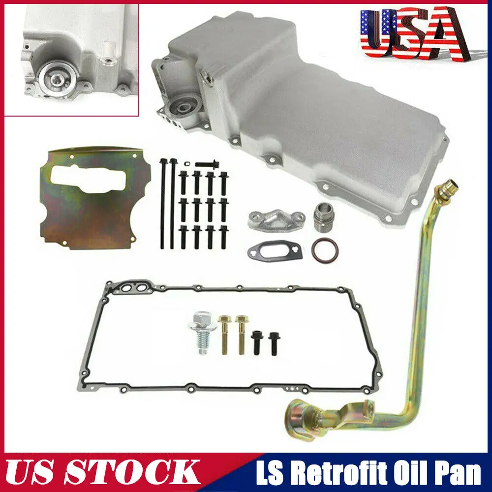 

LS Swap Oil Pan Set Retrofit Aluminum Low Profile Kit 302-1 For Chevy Conversions Buick LS1 LS6 LS2 LS3 LS9 4.8L 5.3L 6.0L 6.2L