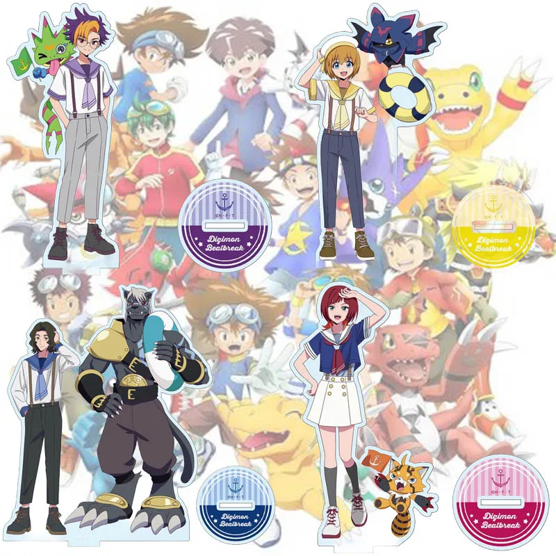 Digimon 15CM Classic Anime Scene Acrylic Stand Figure Tabletop Display Ornament Collection Merchandise Keychain