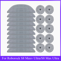 Washable Mop Cloths For Roborock S8 Maxv Ultra/S8 Max Ultra G20S Vacuum Cleaner Accessories  Mop Pads Parts Rag Accessories