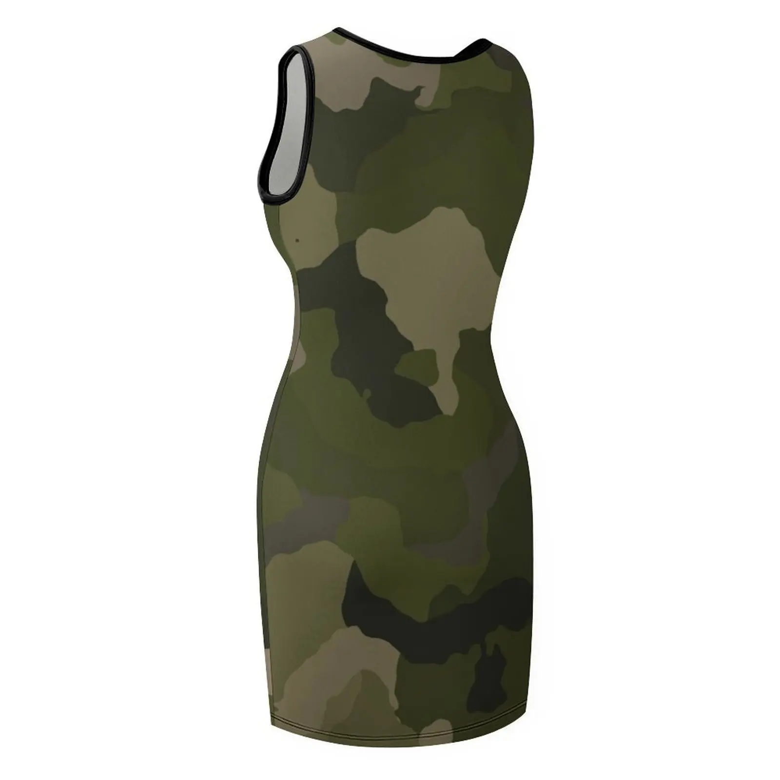 Olive camo sem mangas vestidos de verão para ocasiões oficiais vestido de aniversário vestidos senhoras 2025 verão roupas femininas