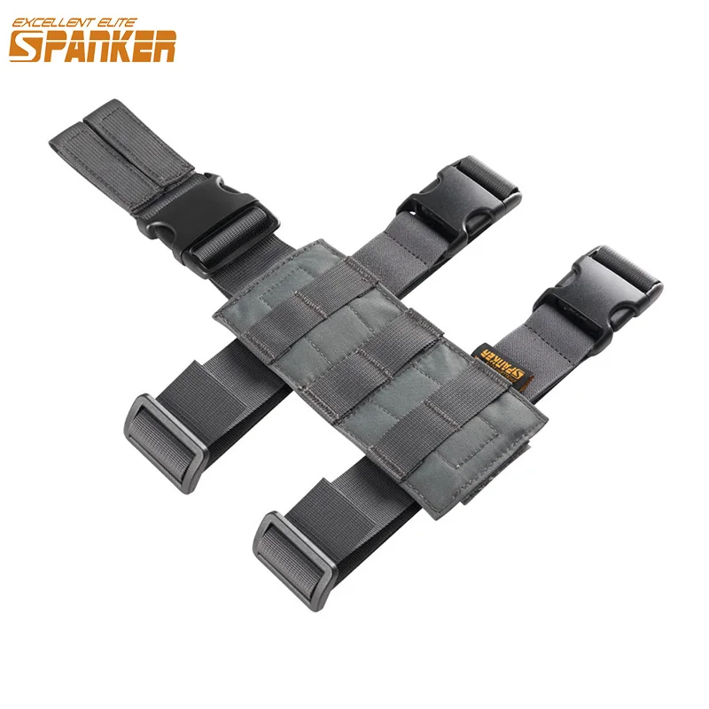 Tactical Universal Drop Leg Holster Thigh Platform Molle Gun Holster for Hunting Paintball Panel with Adjustable Straps