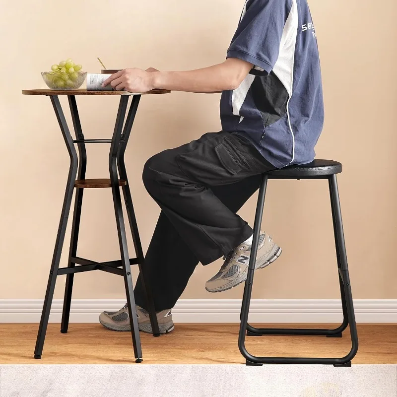 Barhocker 2er-Set, 26,8" Barstühle mit Fußpolstern,