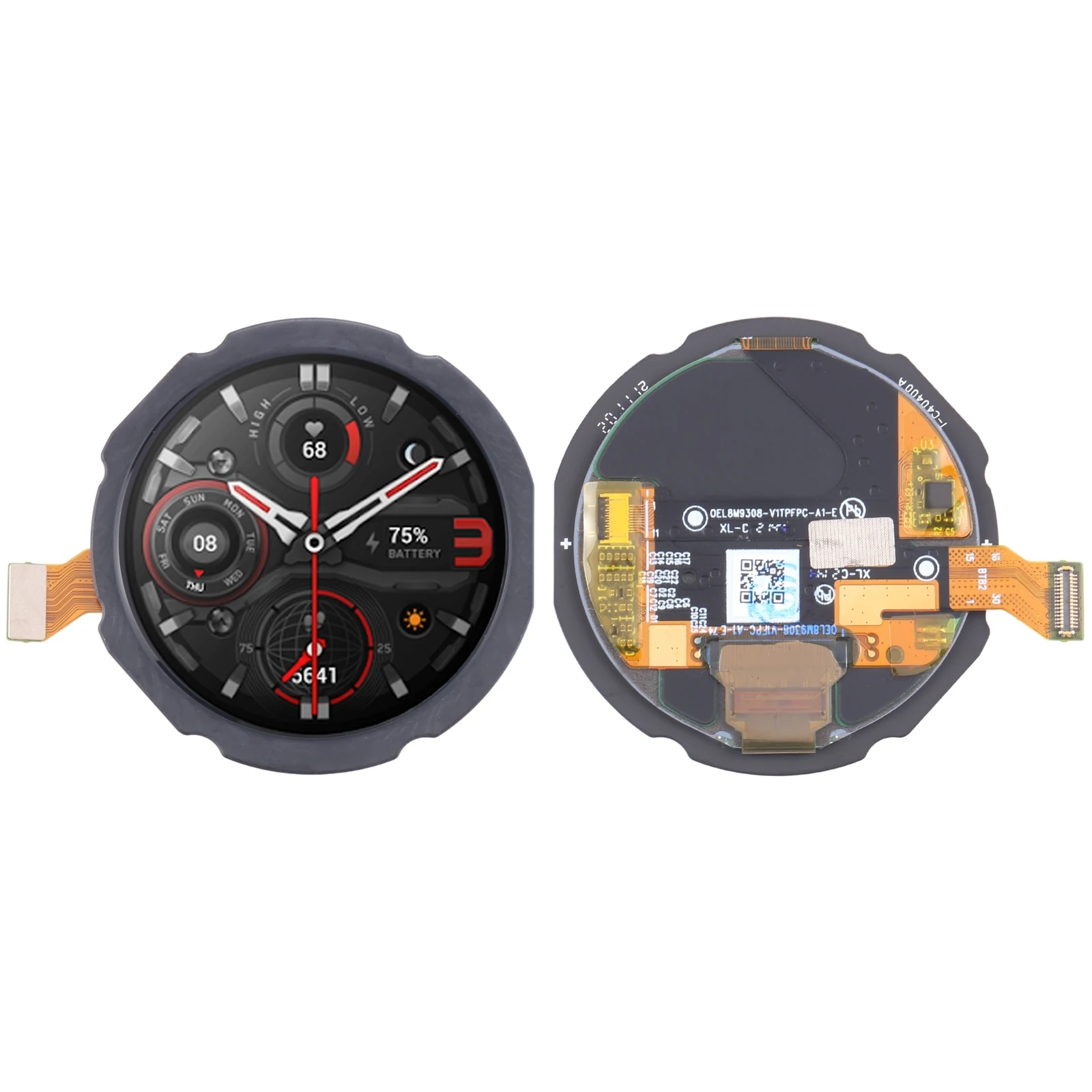 Original LCD Screen for Amazfit T-Rex 2 with Digitizer Full Assembly Watch LCD Screen Repair Replacement Part