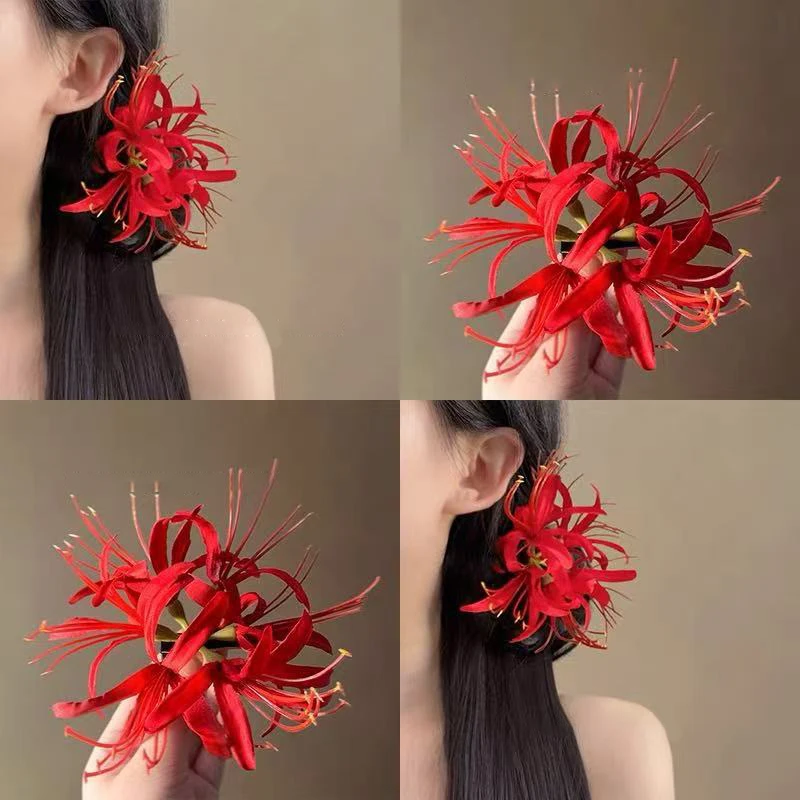 Super Delicate Flower Hair Clip Seaside Atmosphere Clip Photo Hair Accessories Duckbill Clip Lily Hairpins Side Clips