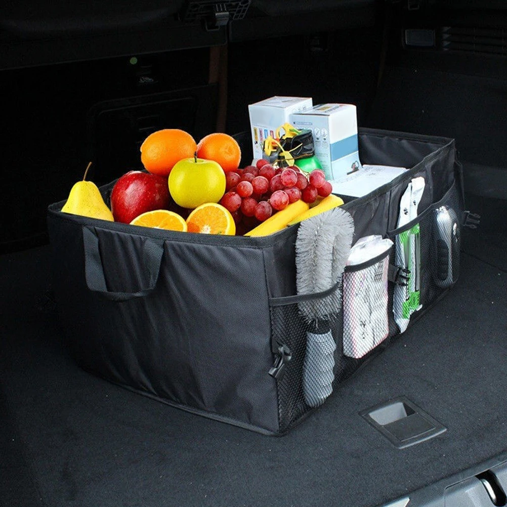 

Car Storage Box Large Capacity Non-woven Fabric Trunk Organizer Multi-compartment Portable SUV Car Organizers Tools Case