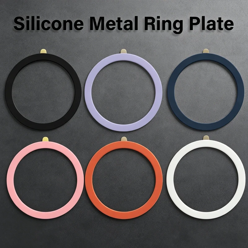 

3/5pcs Universal Ultra-thin Silicone Sticker Metal Sheet for Magsafe Mobile Phone Iron Plate Patch for iPhone 17 16 Pro Samsung