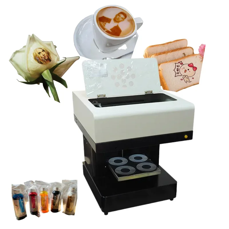 ripple coffee printer cake printing machine 4 cups machine with photo printer