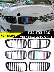 Glossy Black Front Lower Bumper Kidney Grill for BMW 4 Series F32 F33 F36 F80 F82 F83 M4 2013-2020 Carbon Fiber grille radiator