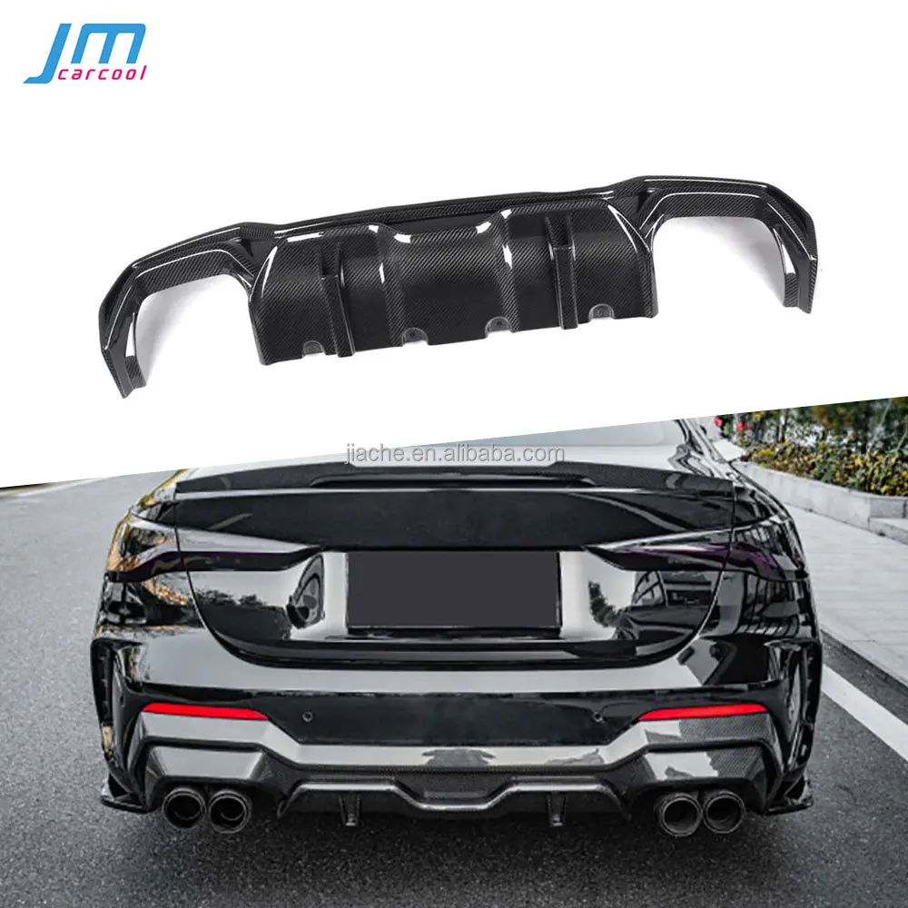 Dry Carbon Fiber Car Rear Bumper Lip Diffuser Spoiler for  4 Series G22 G23 Coupe 2021 + FRP Rear Lip Guard