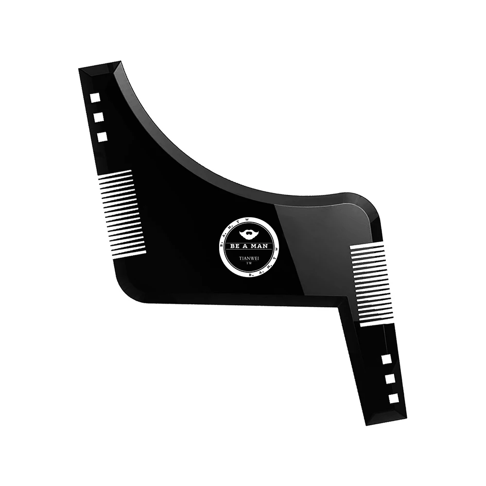 Nieuwe Mode Baard Styling Vormgeving Sjabloon Kam Nieuwe Kapper Tool Symmetrie Trimmen Shaper Stencil 3 Kleuren Optioneel