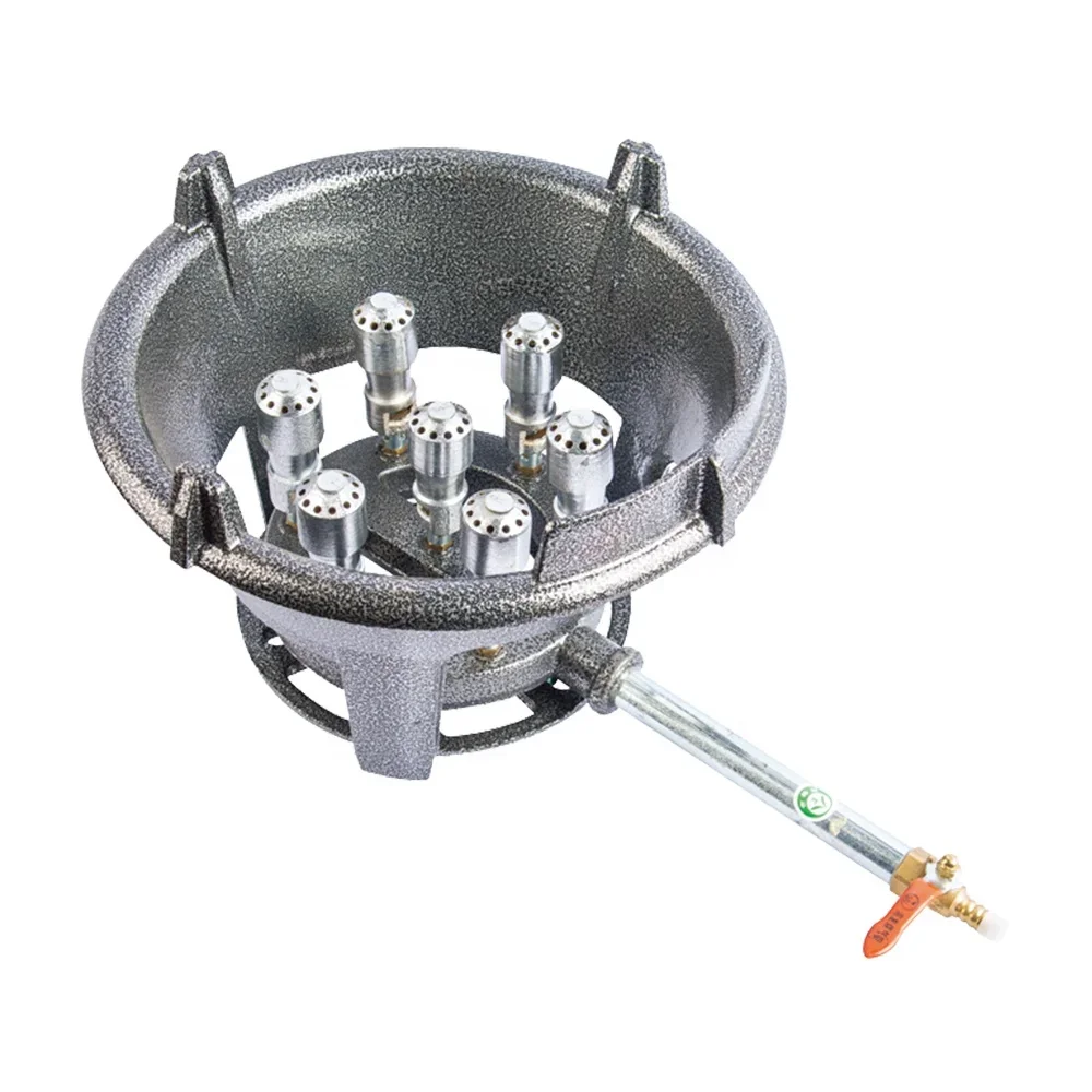 For 7 heads cast iron outdoor natural gas stove cooker with single burner