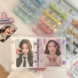 3-inch Double Button Transparent Binder Photo Album Kpop Photocard Holder Idol Card Collect Book Binder