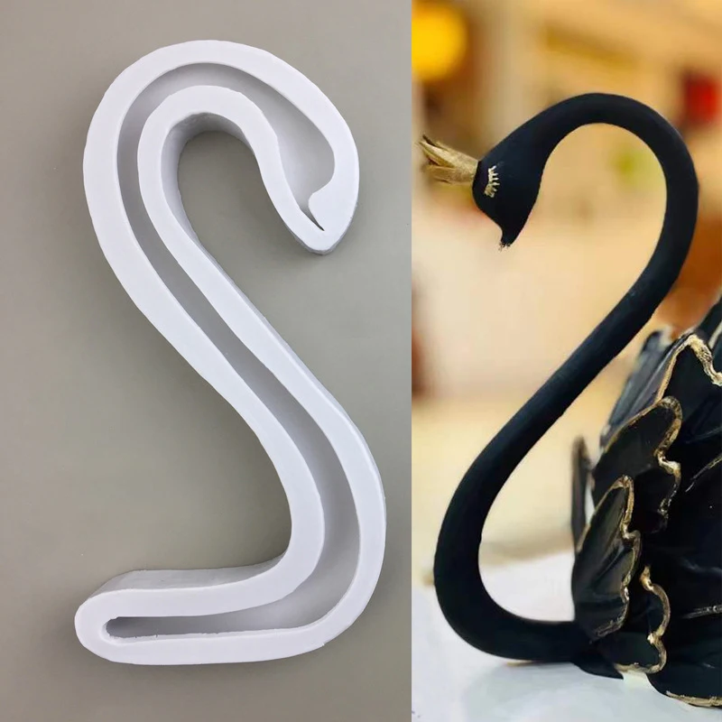 YOMDID 3D Swan Neck Silicone Mold Cake Fondant Chocolate Mould Dessert Pastry Wings Decoration DIY Cake Tool Kitchen Accessories