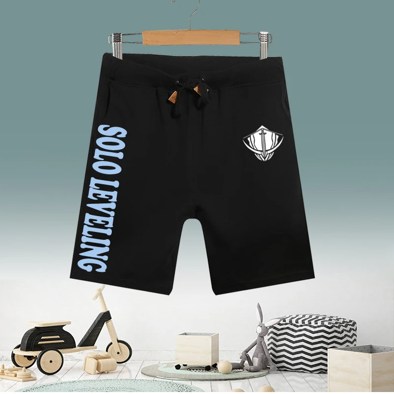 

Летние мужские шорты с принтом аниме Solo Leveling, спортивные шорты с пятью точками, женские повседневные быстросохнущие брюки большого размера для баскетбола и спортзала