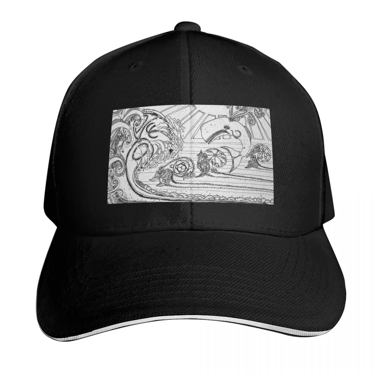 Wave Forms Baseball Cap Curved Brim Classic Fit Low Profile Unstructured Unisex for Men Women