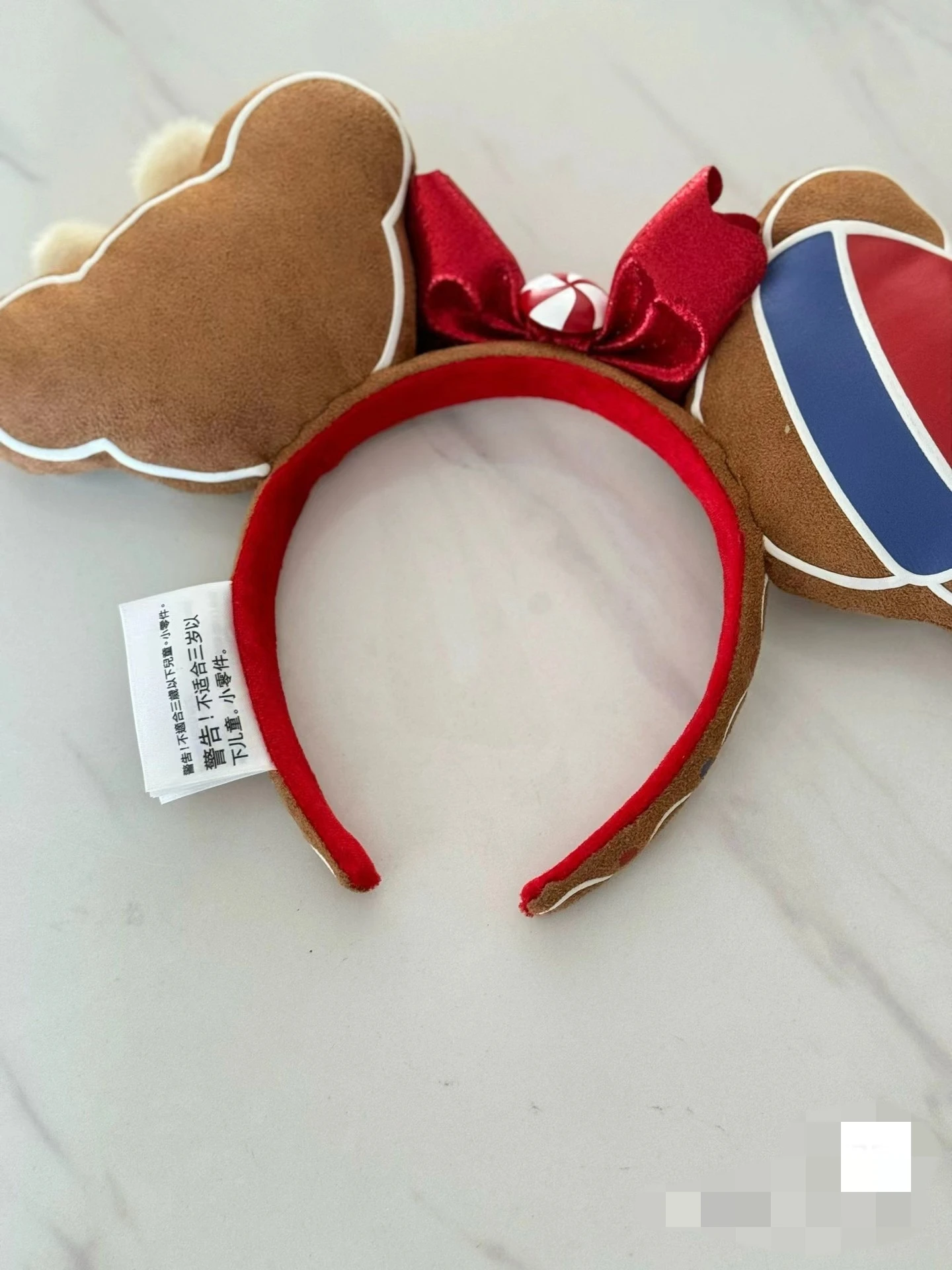 Originale Disney Cute Christmas Duffy gingerbread Man candy headband accessori per capelli da giardino fascia per orecchie