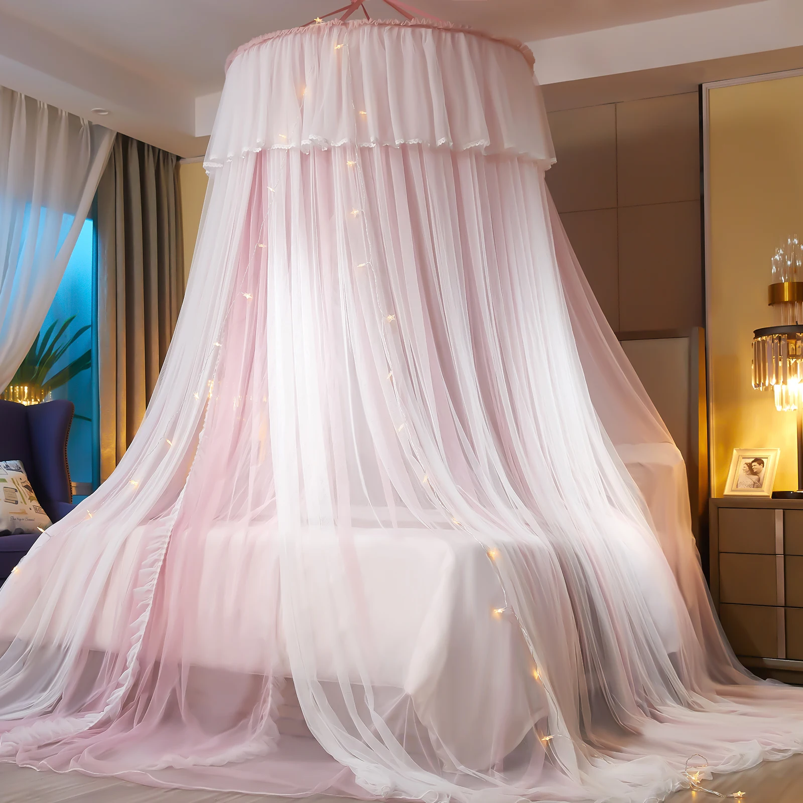 Bed Canopy Mosquito Net Princess Bed Insect Netting Hanging Curtain Dome Tent