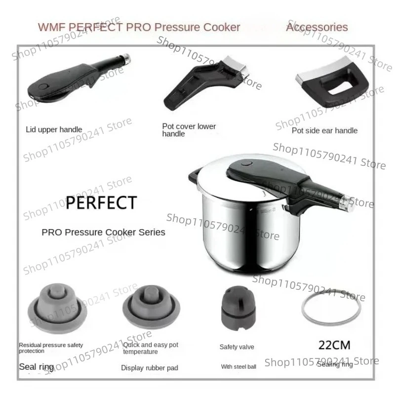 1Pc Pressure Cooker Replacement Seal Ring & Silicone Cap Handle, Compatible with WMF Cooker Accessories