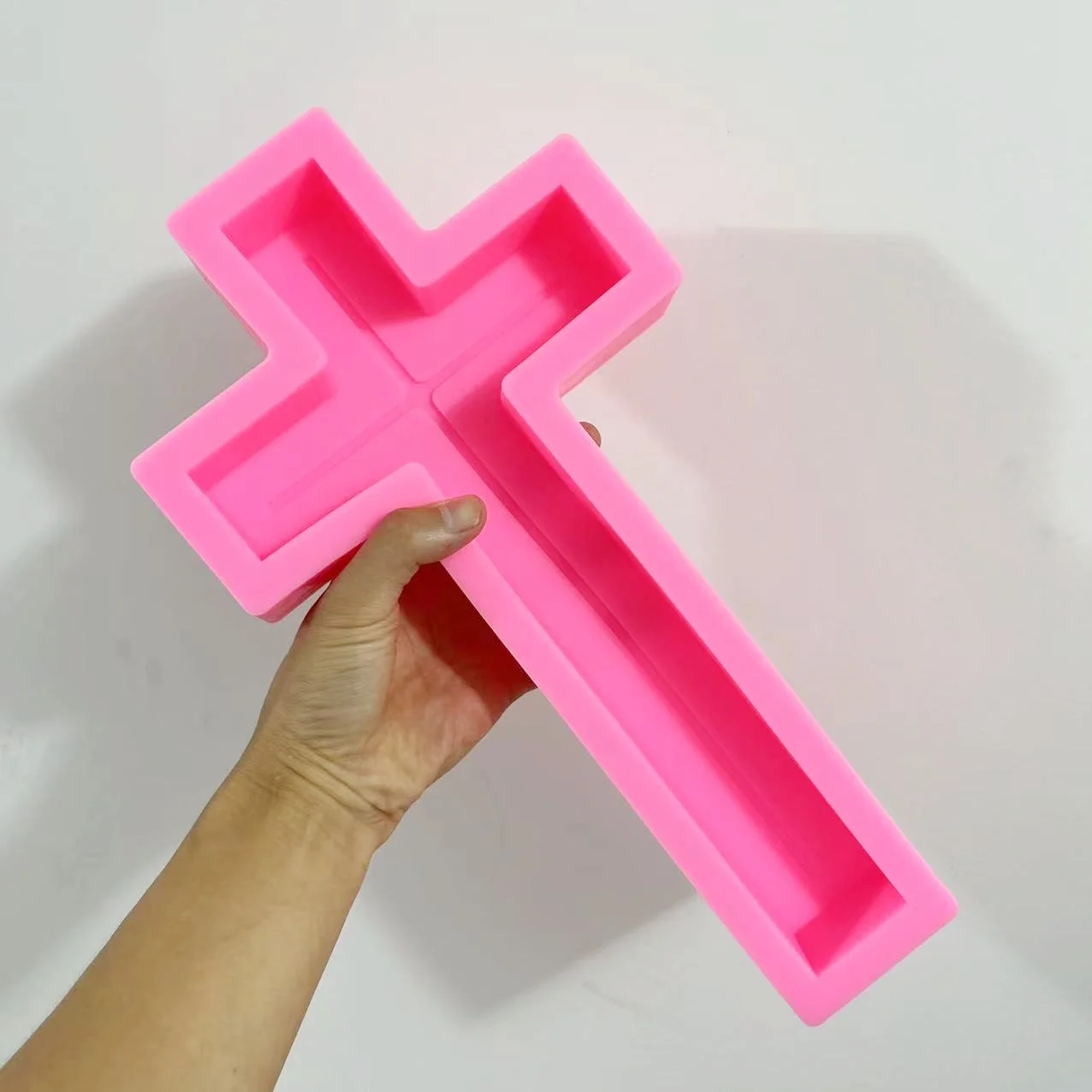 8-33cm Large Jesus Cross Candle Silicone Mold Jesus Epoxy Resin Silicone Mold Church Decor Cross Concrete Cement Gypsum Mold - Image 3