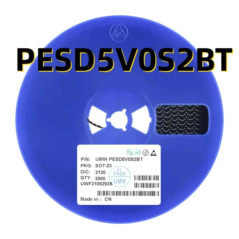 50PCS UMW PESD5V0S2BT SOT-23 5V ESD anti-static diode protection chip