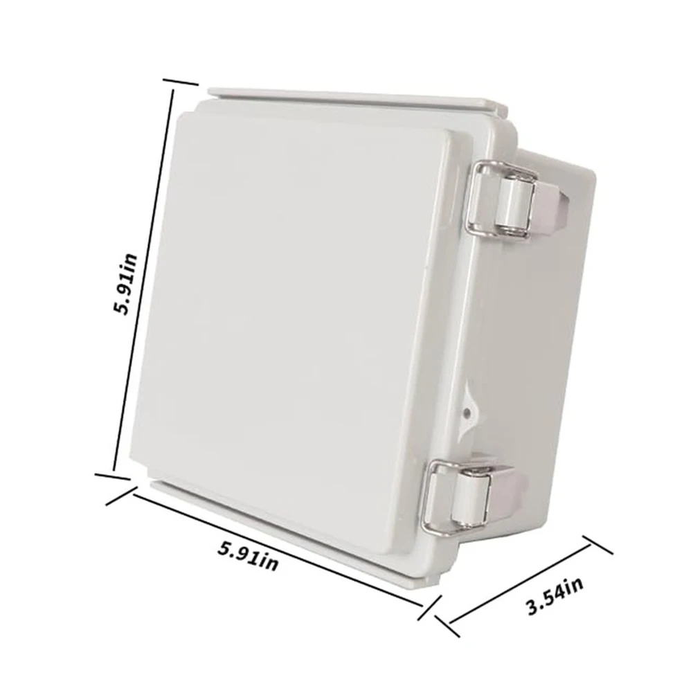 Waterproof Plastic Junction Box Outdoor Electrical Enclosure Case Box For Electronics With Hinged Cover Mounting Plate