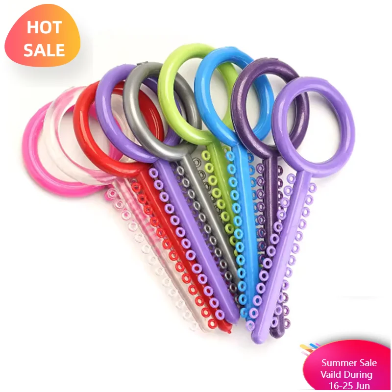 

1040Pcs/Pack Big Rings Dental Ligature Tie Sticks Orthodontic Elastomeric Auxiliaries 40 Colors Available Dentistry Tools
